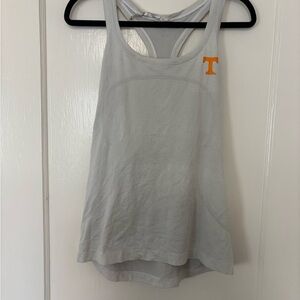 lululemon athletica White and Orange Tennessee Tank Top